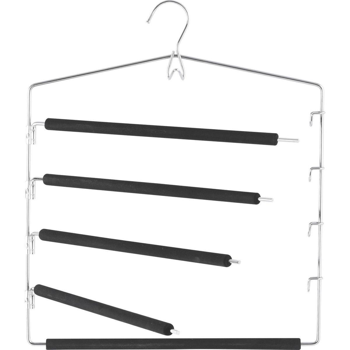 JUST HOME COLLECTION - Colgador de ropa metal con 5 barras con espuma