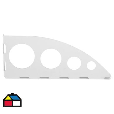 kit 2 soporte 18 cm blanco.