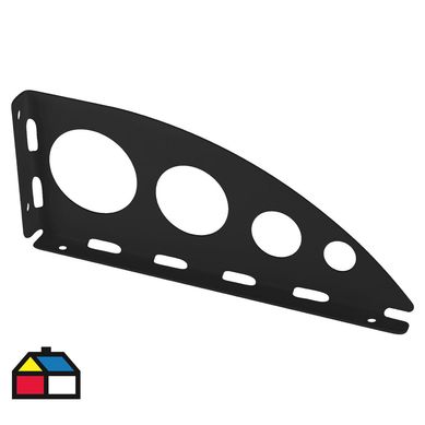 kit 2 soporte 18 cm negro.