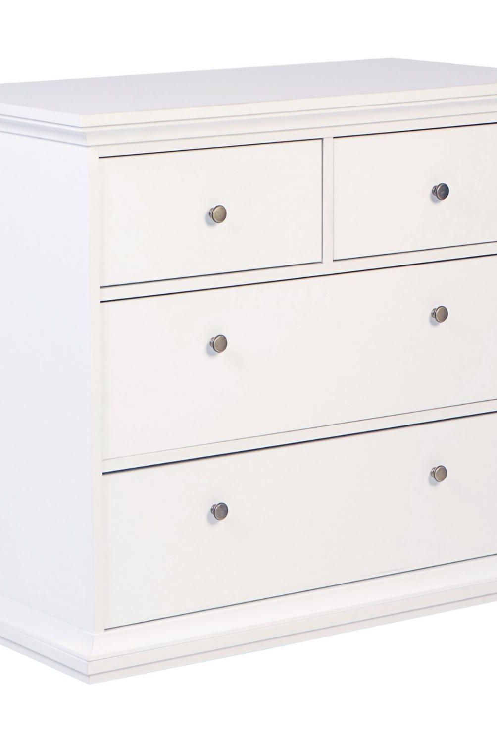 TVILUM - Cómoda 4 Cajón(es) Paris 96x87x49 cm Blanco
