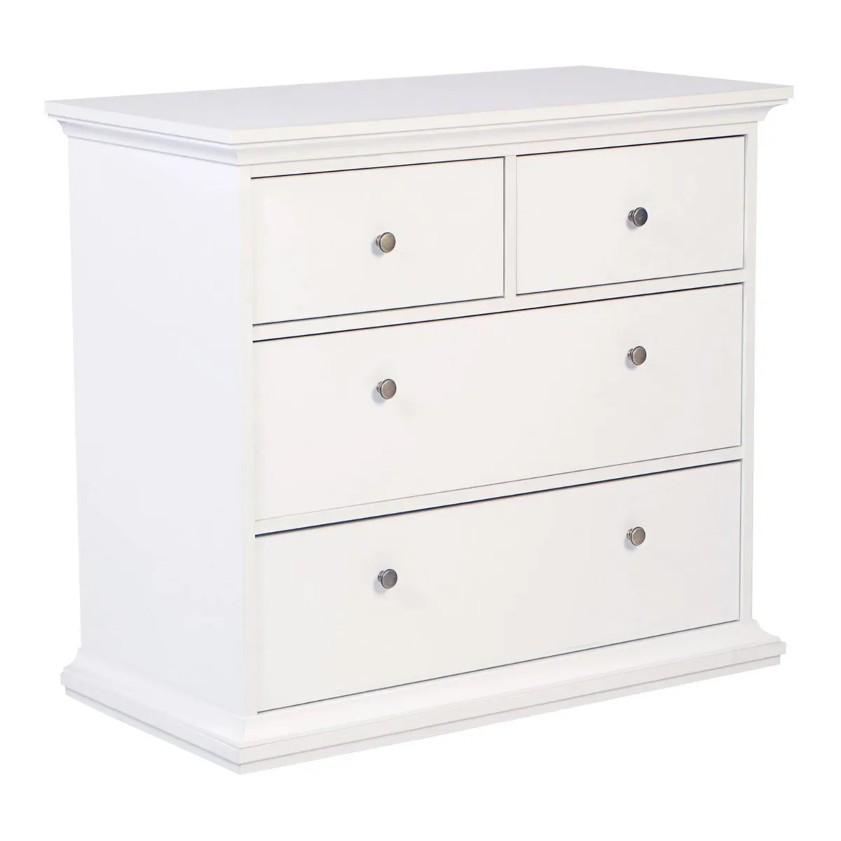 TVILUM - Cómoda 4 Cajón(es) Paris 96x87x49 cm Blanco