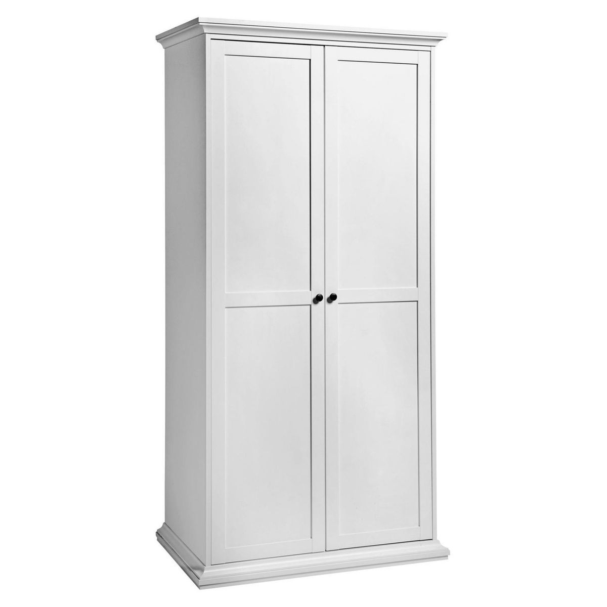 TVILUM - Clóset 2 Puerta(s) 5 Repisa(s) 96xx61 cm Blanco