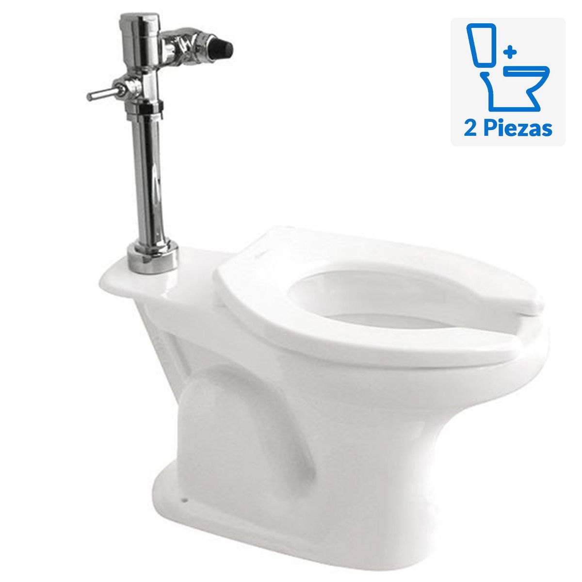 FANALOZA - Sanitario WC/WC a Piso 20,5 cm 7 Litros Valencia Institucional Blanco