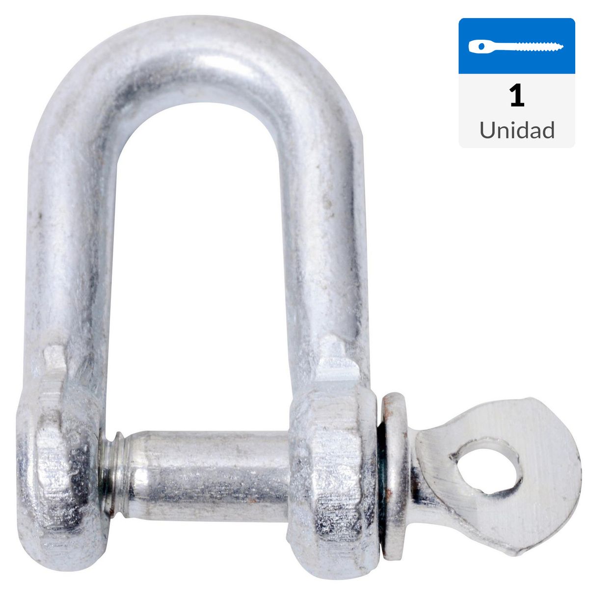 FIXSER - Grillete recto 1/8" plateado