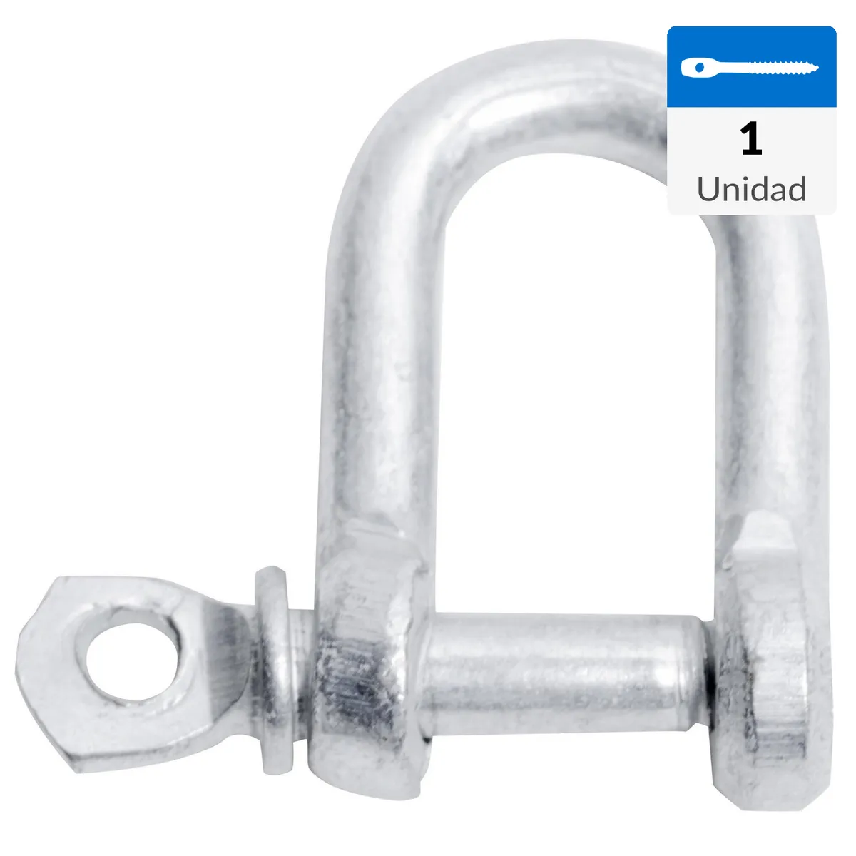 FIXSER - Grillete recto 3/16" plateado