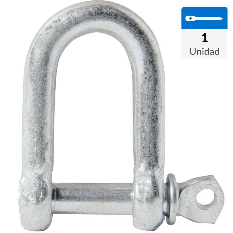 FIXSER - Grillete recto 1/4" plateado