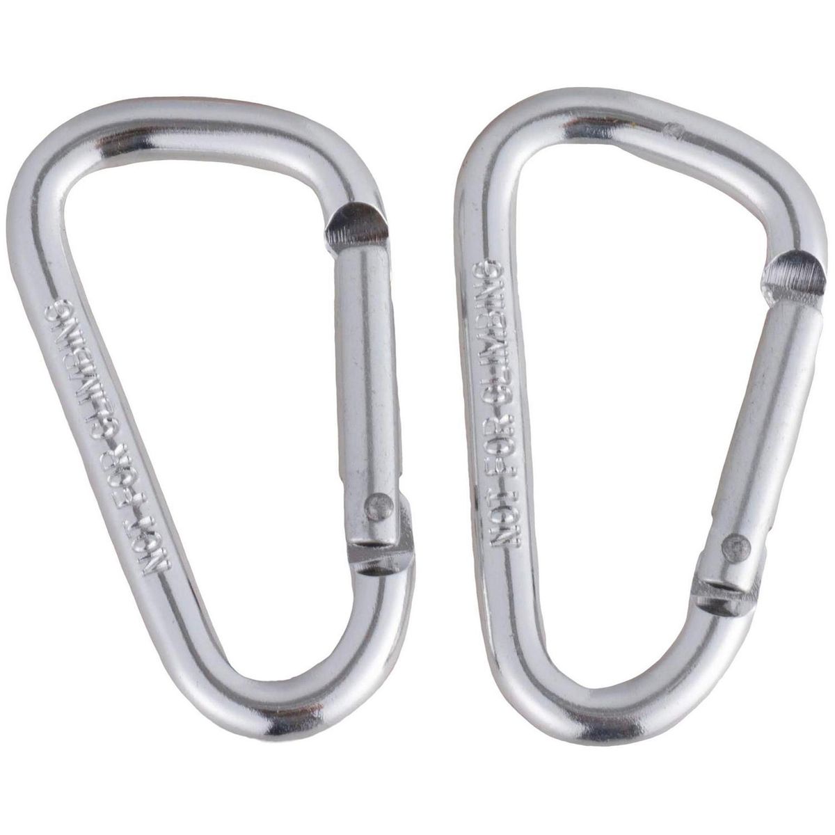 FIXSER - Mosquetón aluminio plateado 5 x 50mm 2 unidades