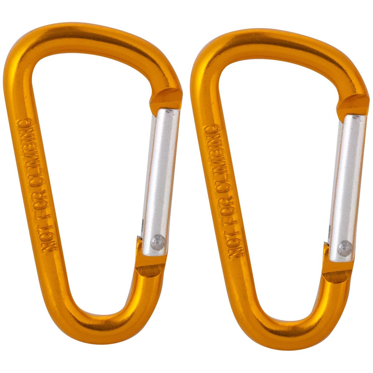 FIXSER - Mosquetón aluminio amarillo 5 x 50mm 2 unidades