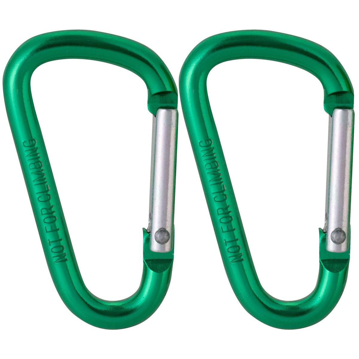 FIXSER - Mosquetón aluminio verde 5 x 50mm 2 unidades