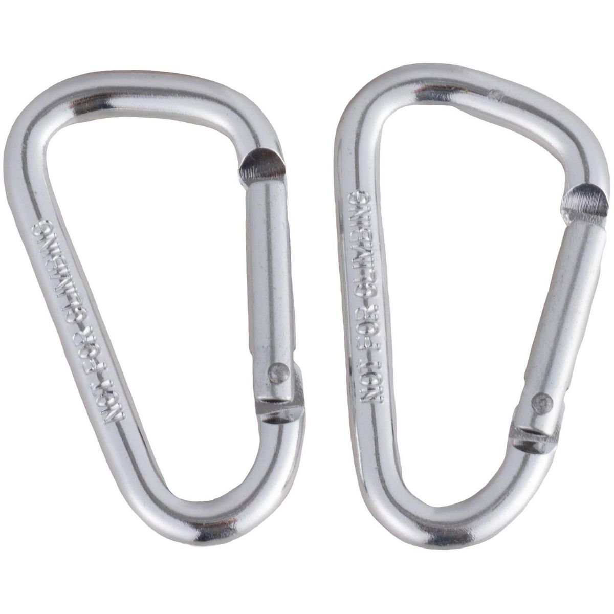 FIXSER - Mosquetón aluminio plateado 6 x 60mm 2 unidades