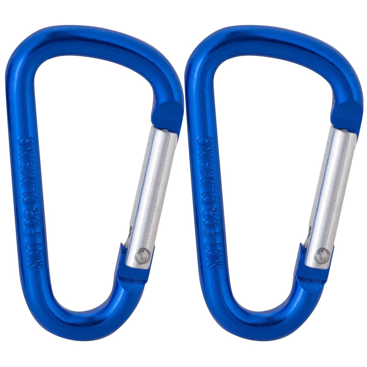 FIXSER - Mosquetón aluminio azúl 6 x 60mm 2 unidades