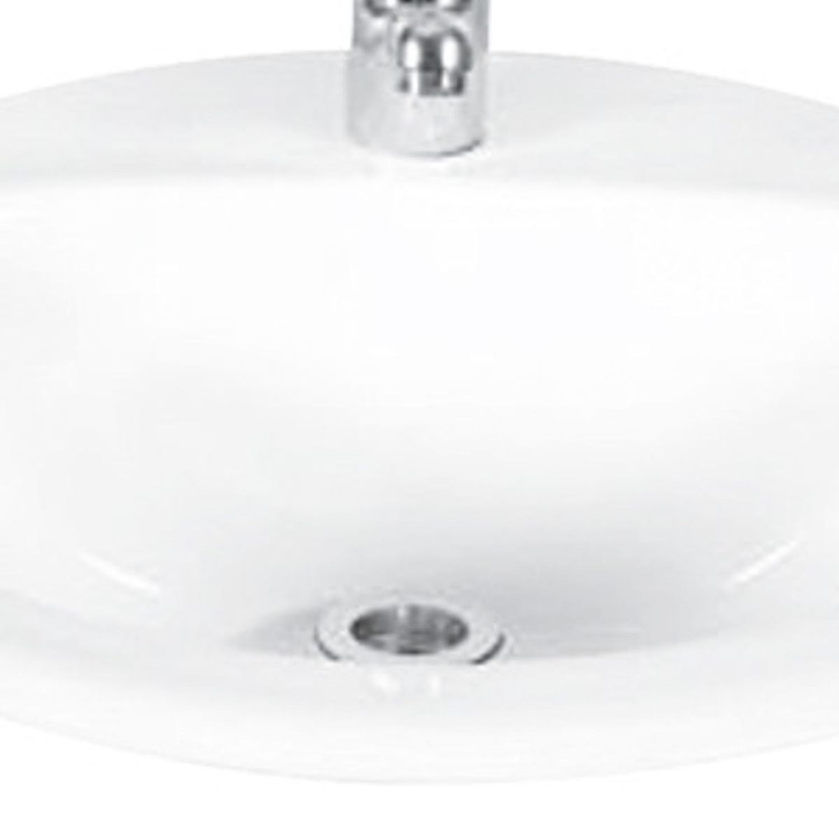 FANALOZA - Lavamanos Forma Redonda Loza 48x21.2x48 cm Blanco