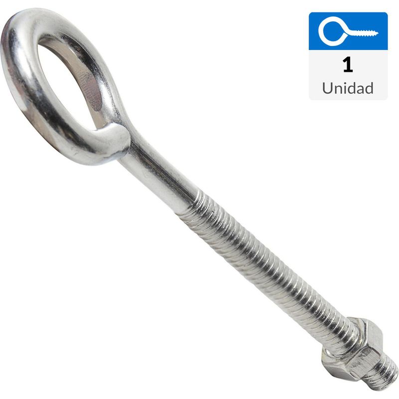 FIXSER - Perno ojo con tuerca M6 x 4" 1 unidad