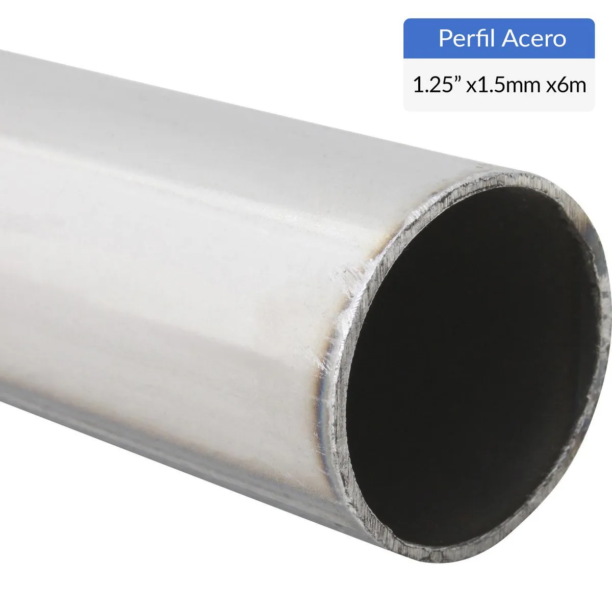 INTUPAC - Perfil Tubular Redondo Acero 1 1/4" 1,5 mm 6 m