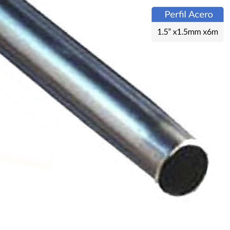 GENERICO - Perfil Tubular Redondo Acero 1 1/2" 1,5 mm 6 m