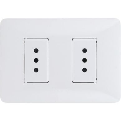 Tomacorriente Doble Armado 10A Blanco