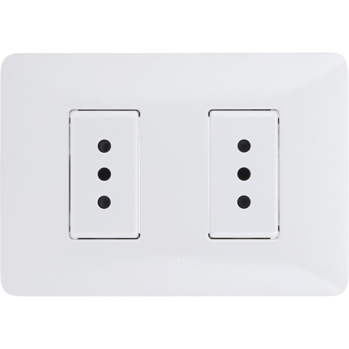 BTICINO - Tomacorriente Doble Armado 10A Blanco