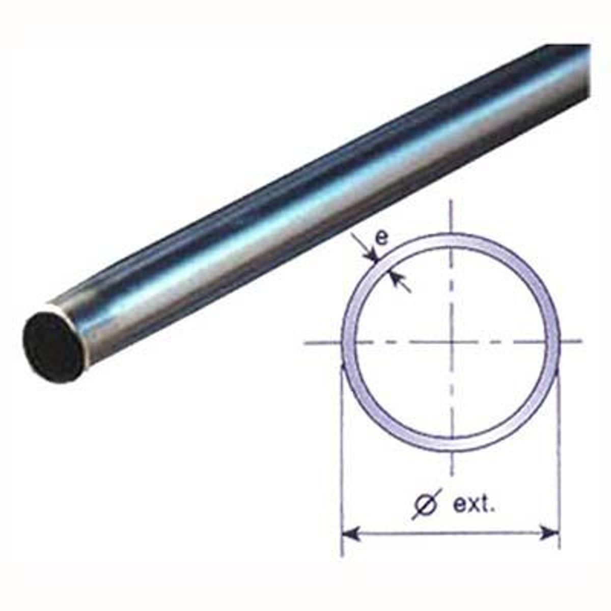 GENERICO - Perfil Tubular Redondo Acero 1 1/2" 2 mm 6 m