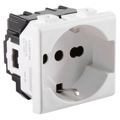 Tomacorriente schuko 16 A Blanco