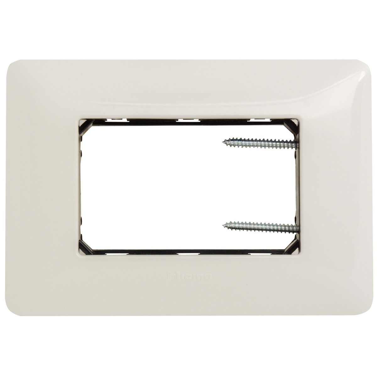 Placa 3 Módulos Con Soporte Gris Perla, marca BTICINO - Foto Principal