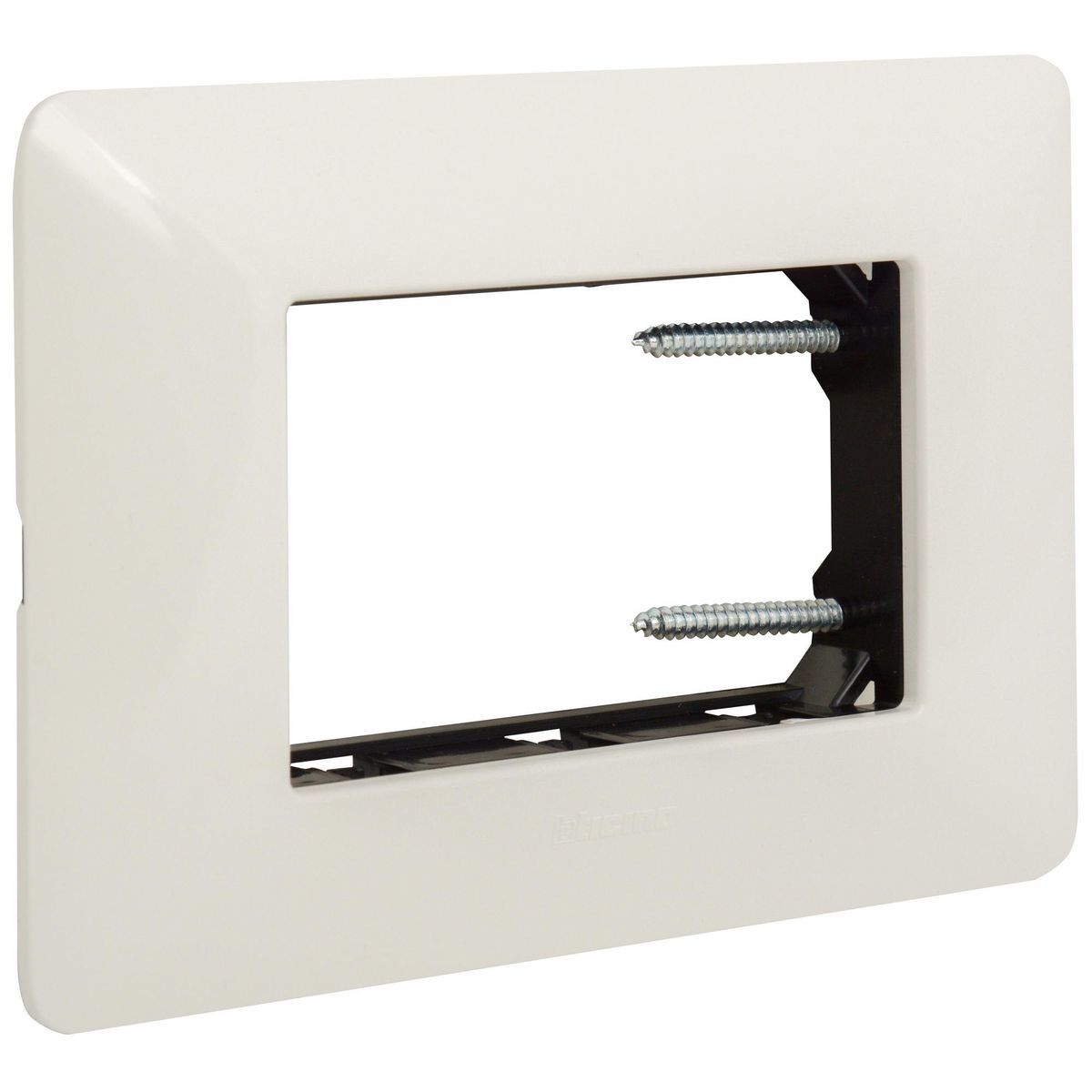 Placa 3 Módulos Con Soporte Gris Perla, marca BTICINO - Foto 2
