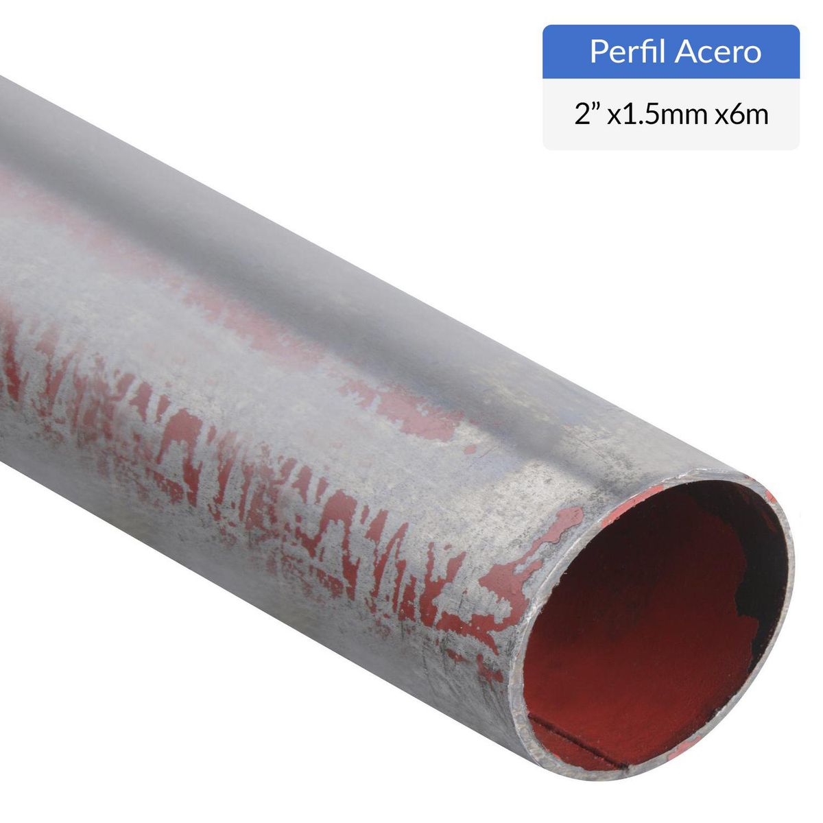 GENERICO - Perfil Tubular Redondo Acero 2" 1,5 mm 6 m