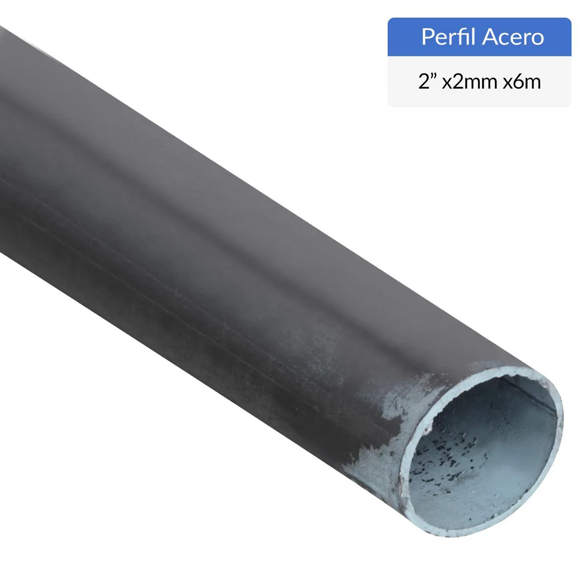 GENERICO - Perfil Tubular Redondo Acero 2" 2 mm 6 m