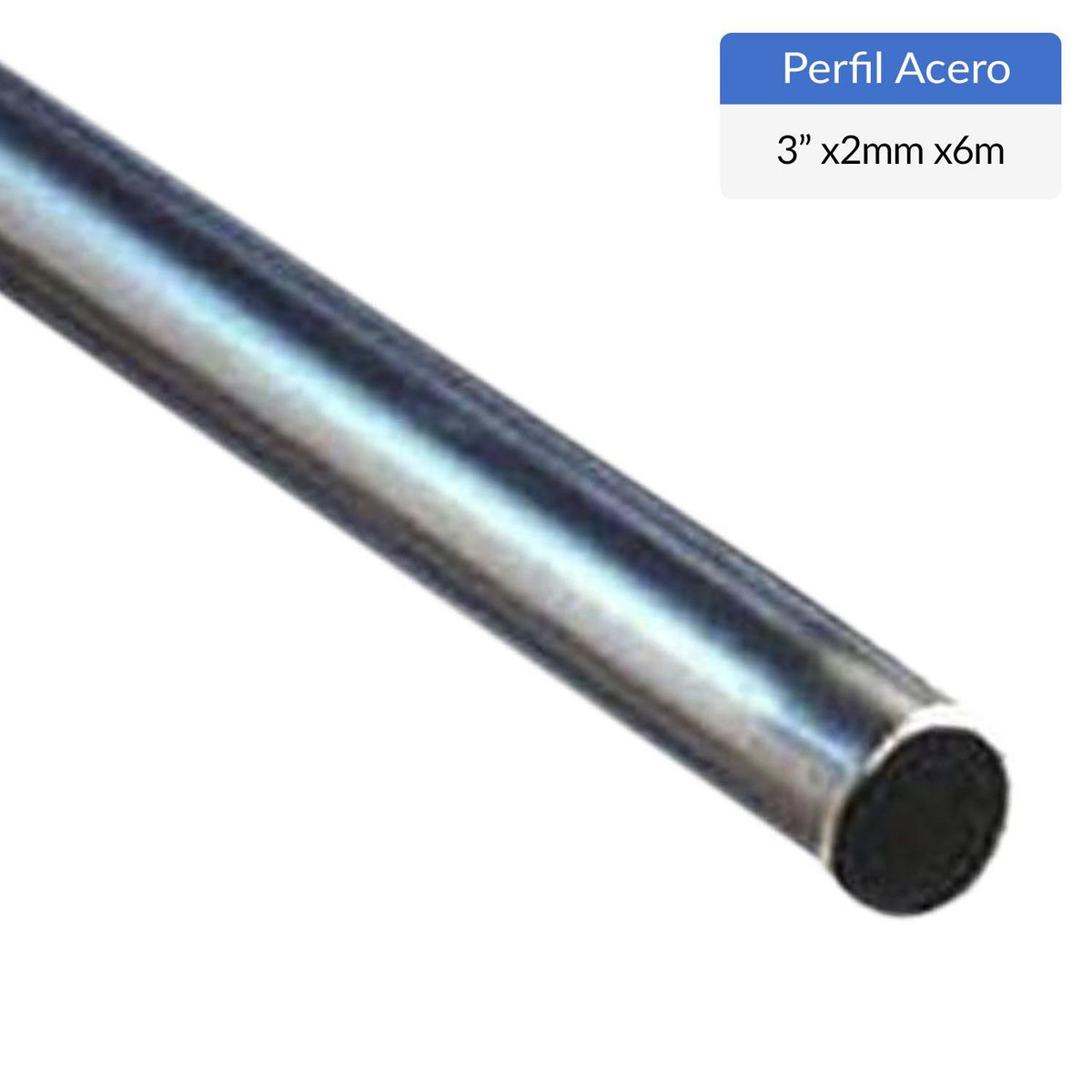 GENERICO - Perfil Tubular Redondo Acero 3" 2 mm 6 m