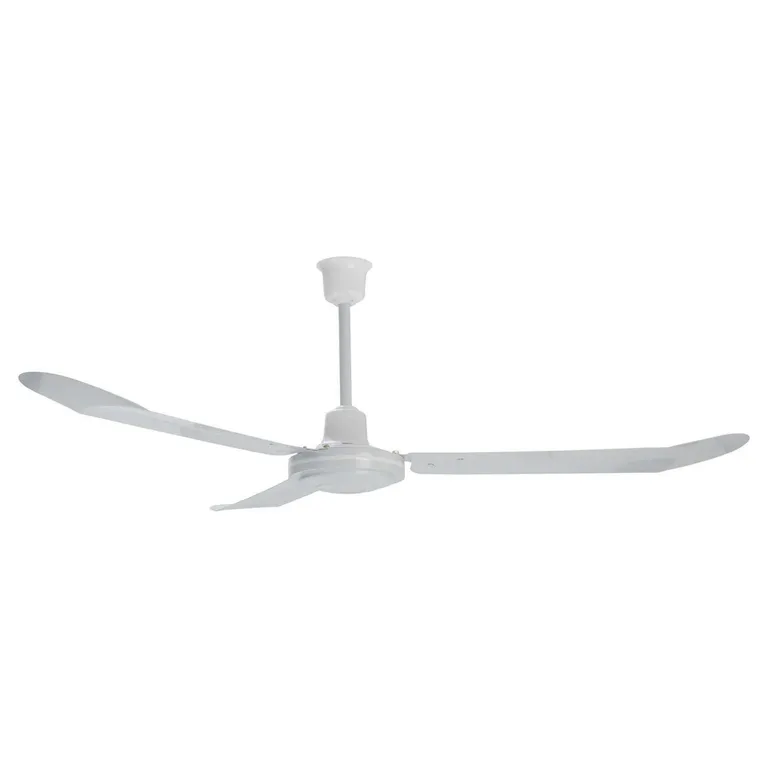 Ventilador de Techo Metal Blanco 3 Aspas con Interruptor a la Pared