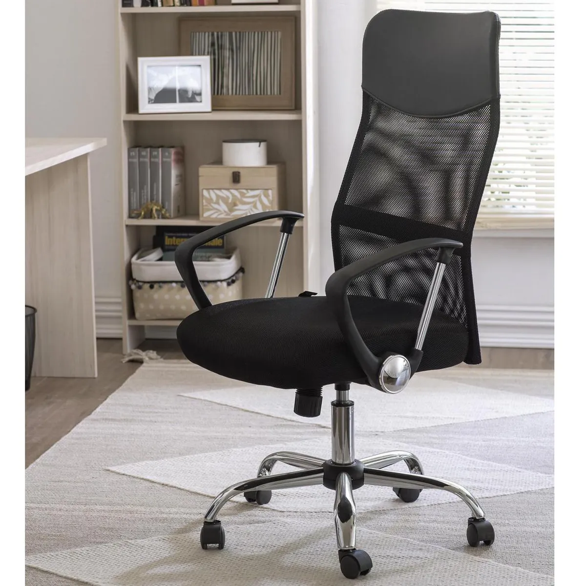 JUST HOME COLLECTION - Silla Escritorio Ejecutiva Malla Negro