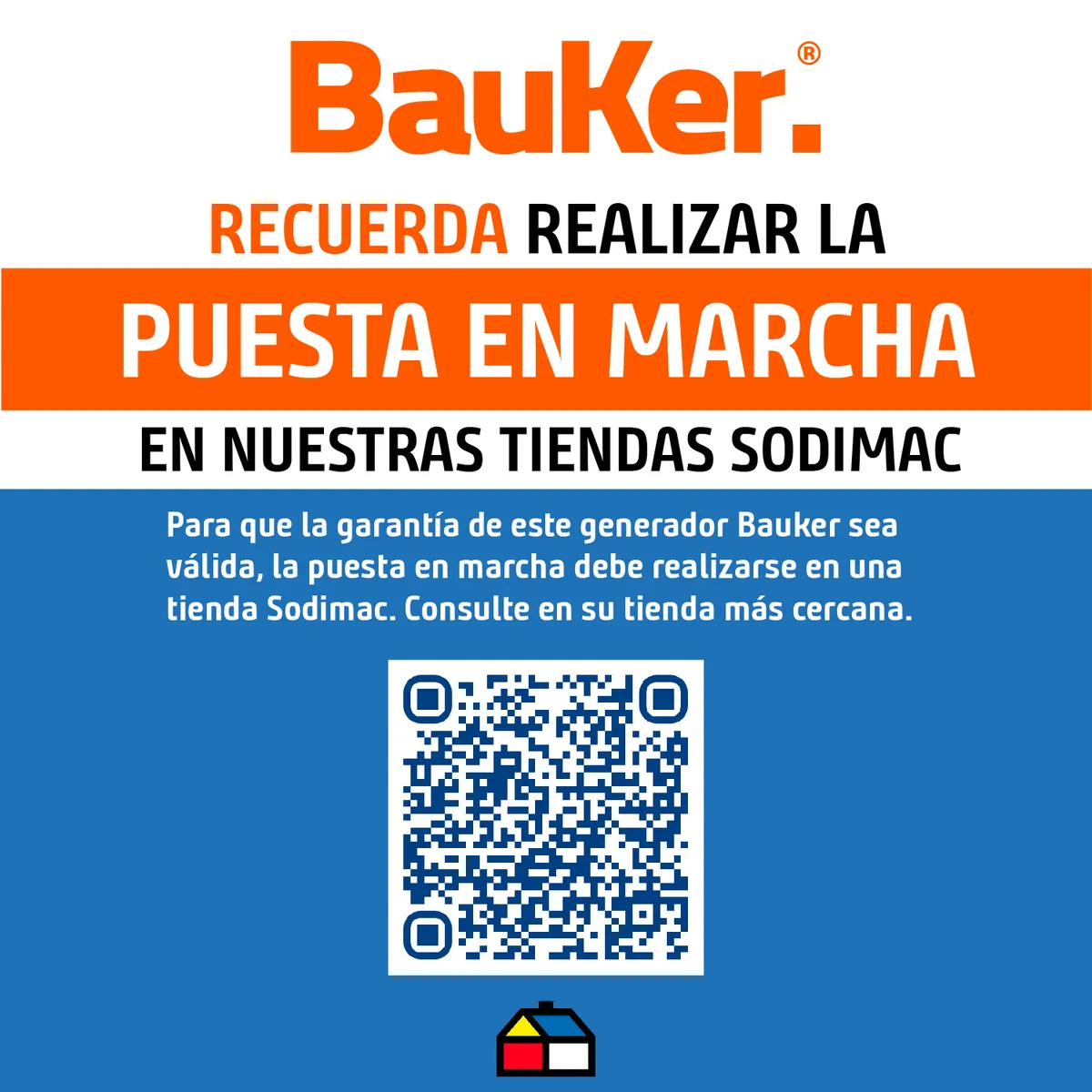 BAUKER - Generador Eléctrico a Gasolina Partida Manual 2200 W 15 l