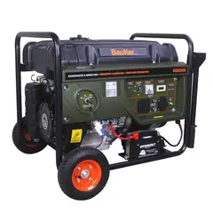 BAUKER - Generador Eléctrico a Gasolina Partida Eléctrica 6000 W 25 l