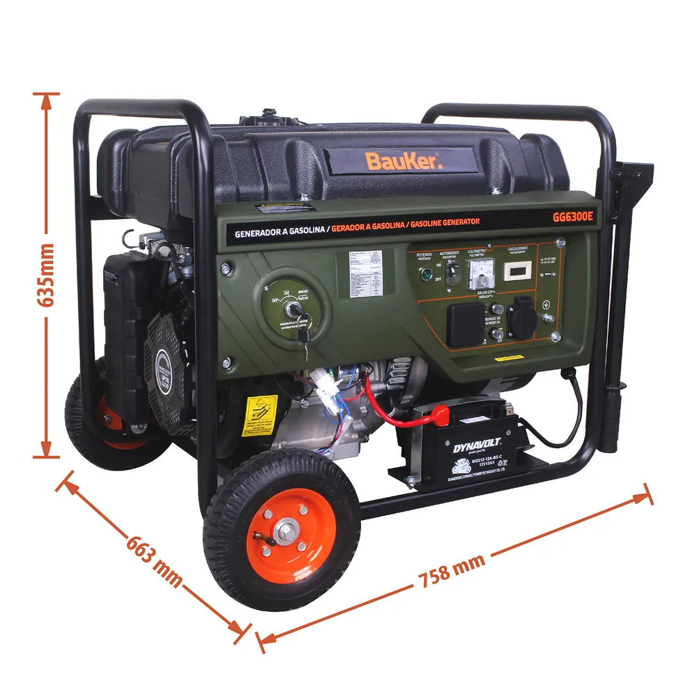 Bauker GG6300E Gasolina, foto 14