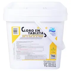 AQUACHEM - Cloro para Piscinas Tableta 7 kg Tineta