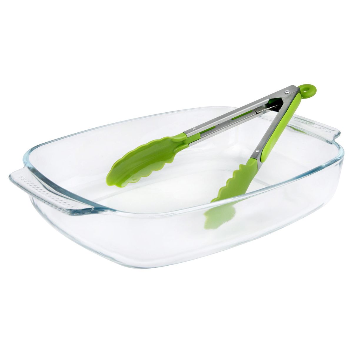 CASA BONITA - Kit Asadera Casa Bonita 2.9 L Rectangular con Pinza Verde