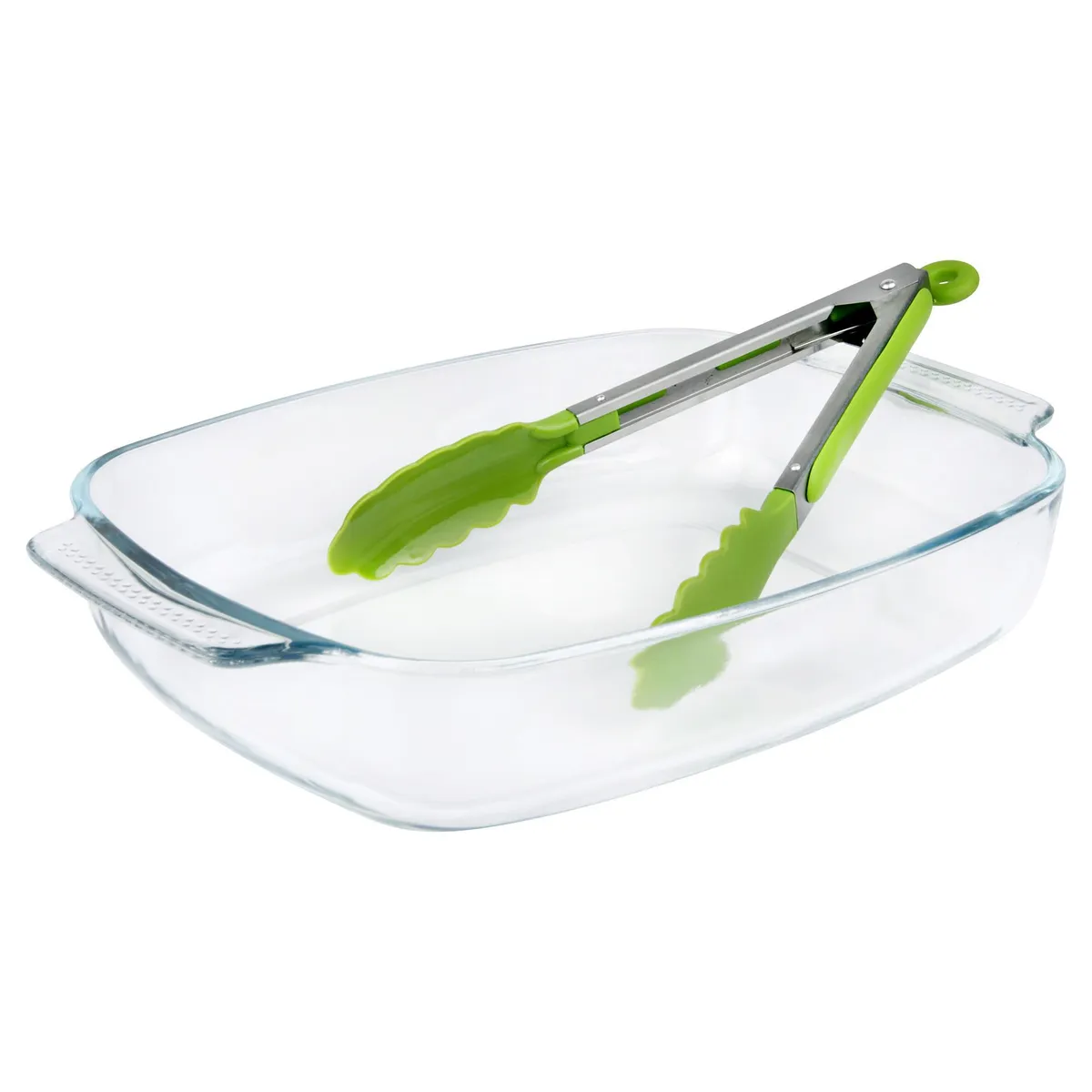 CASA BONITA - Kit Asadera Casa Bonita 2.9 L Rectangular con Pinza Verde