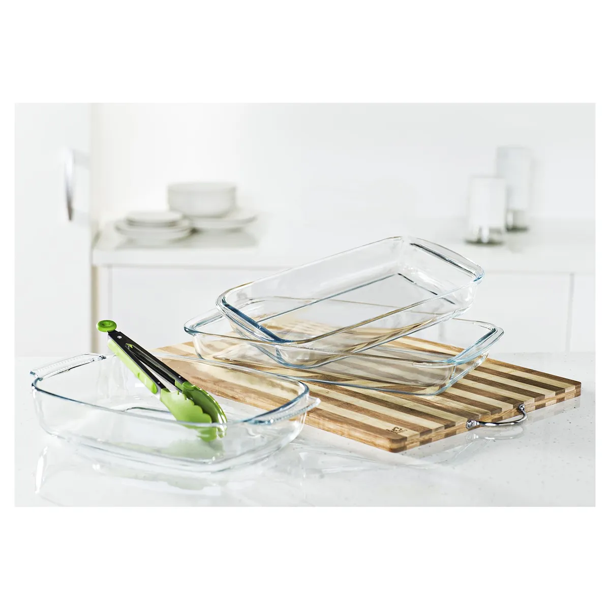 CASA BONITA - Kit Asadera Casa Bonita 2.9 L Rectangular con Pinza Verde