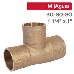 NIBSA - Tee Bronce SO/SO/SO 1 1/4" x 1"  1u