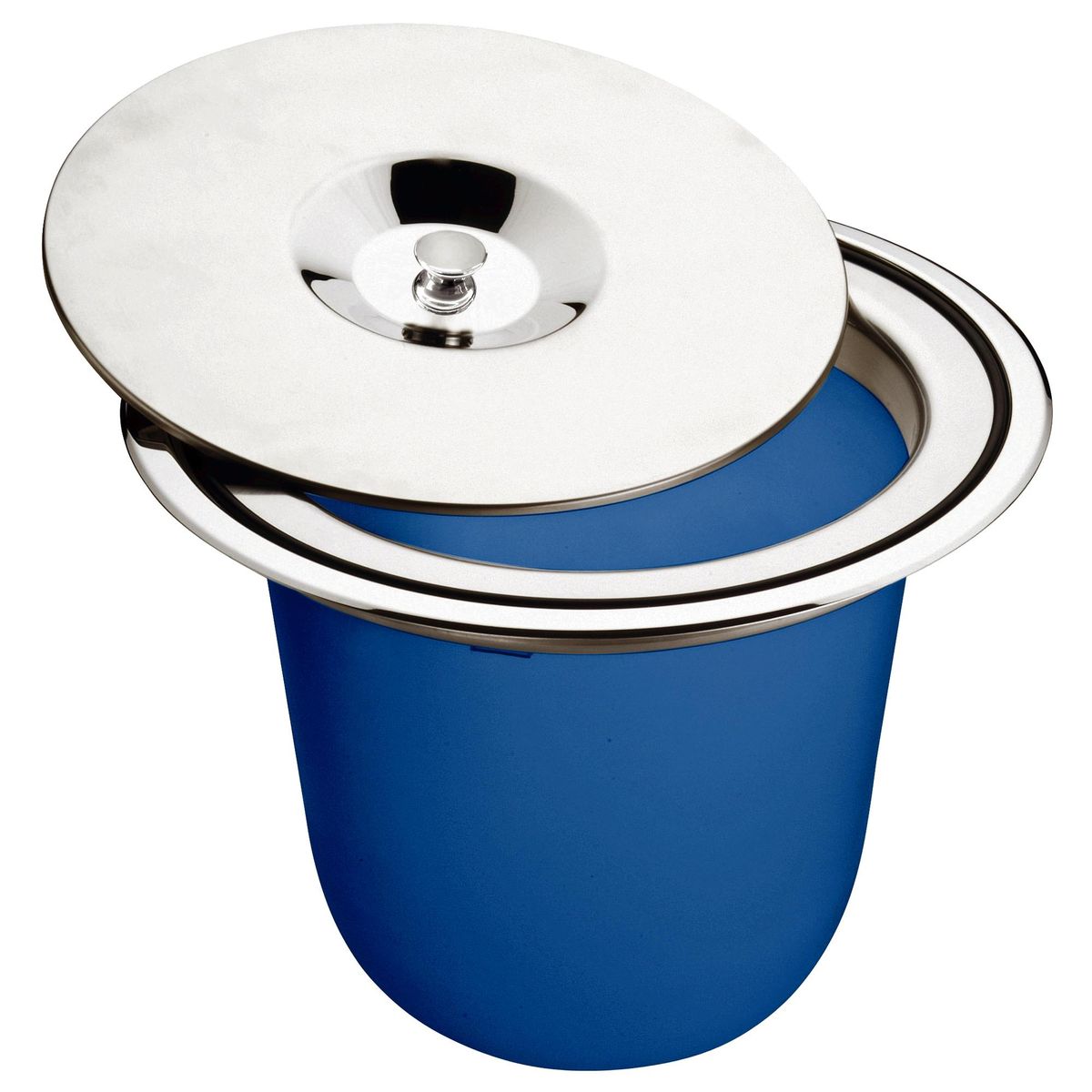 Recogedor de basura de Plástico 8 Lts Azul y Plateado, marca TRAMONTINA - Foto Principal