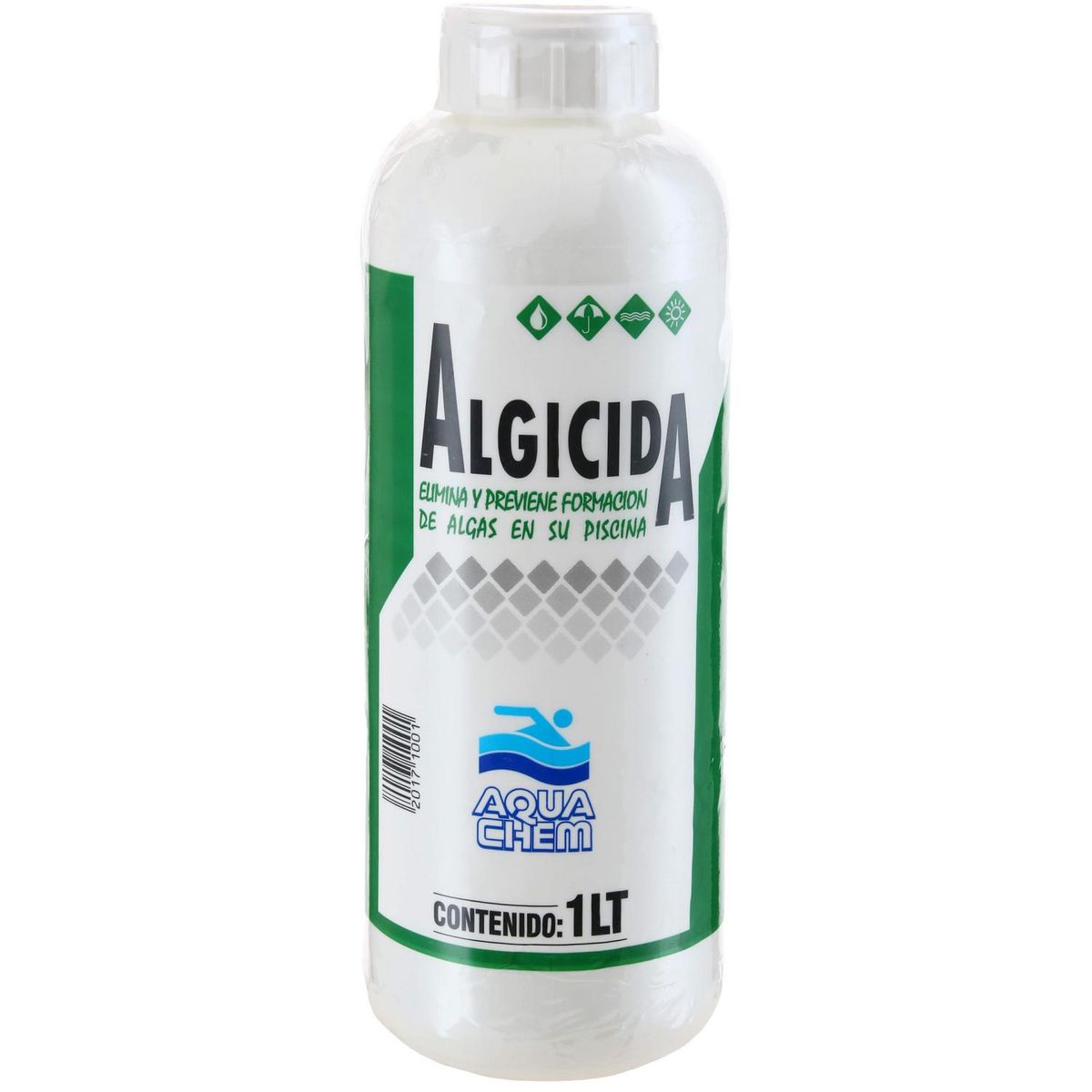 AQUACHEM - Alguicida para Piscina Líquido 1 l Frasco (plástico/vidrio)