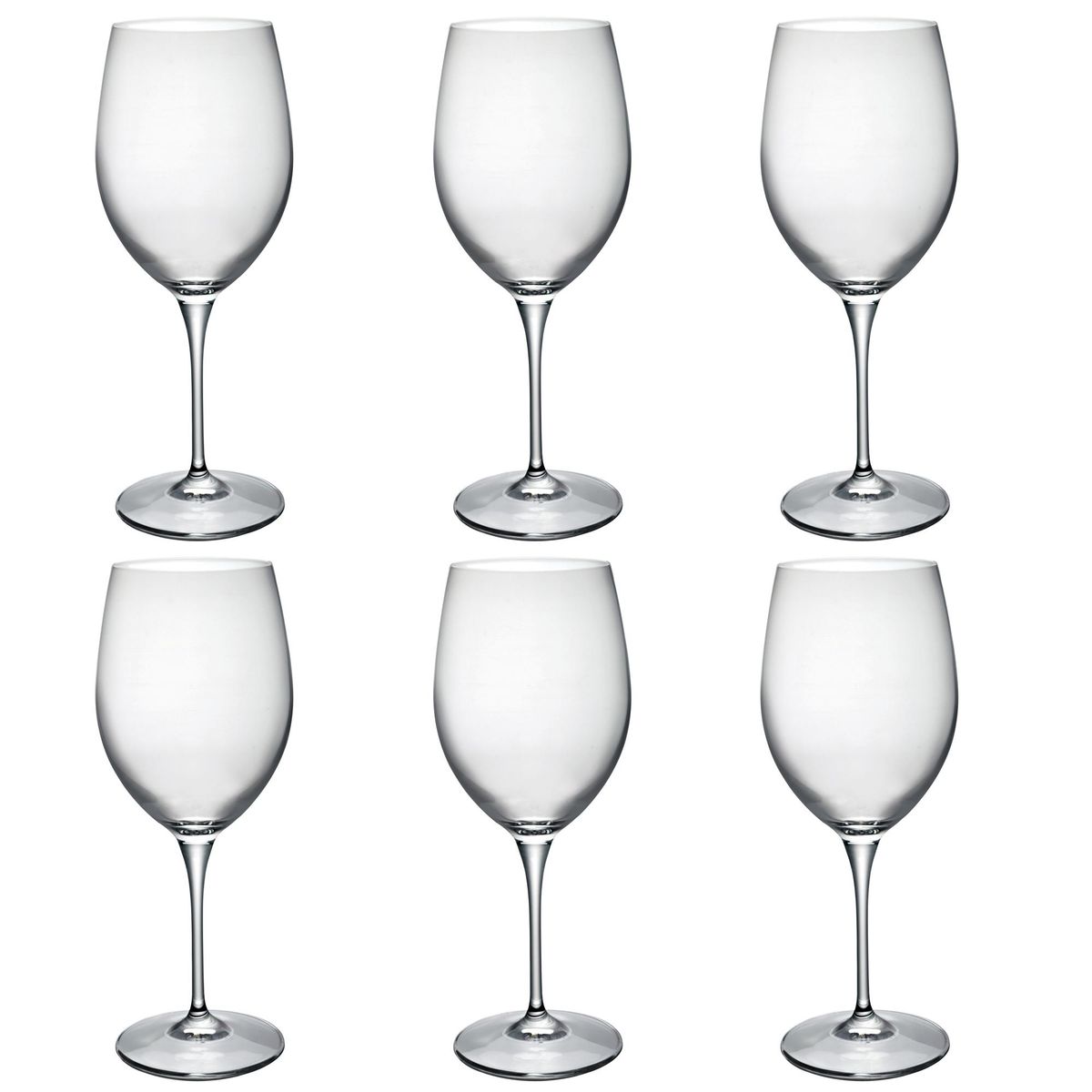 BORMIOLI - Set 6 Copas de Vino tinto 600 ml Cristal Transparente
