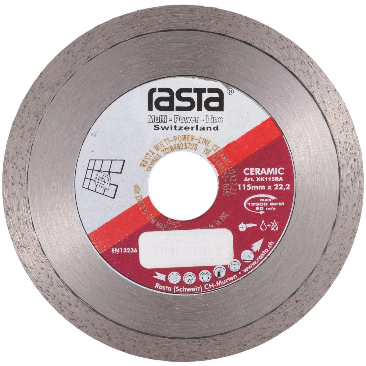 RASTA - Disco de diamante 4,5" acero