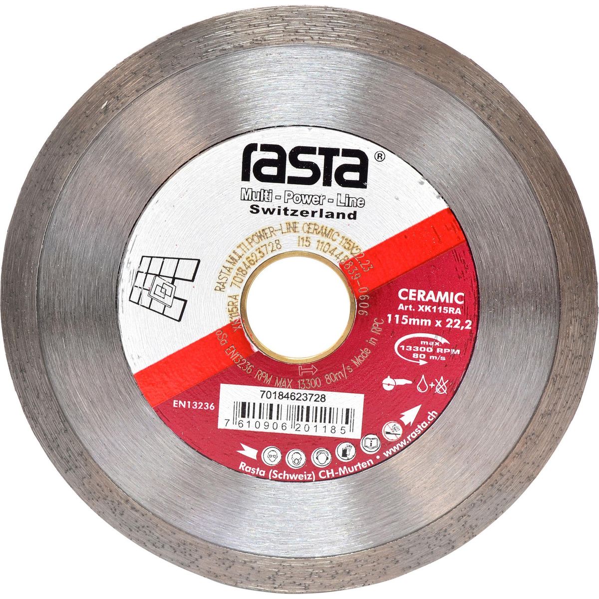RASTA - Disco de diamante 4,5" acero