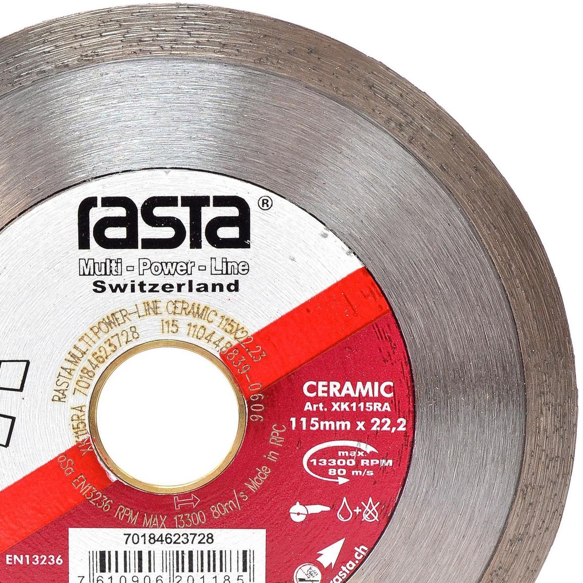 RASTA - Disco de diamante 4,5" acero