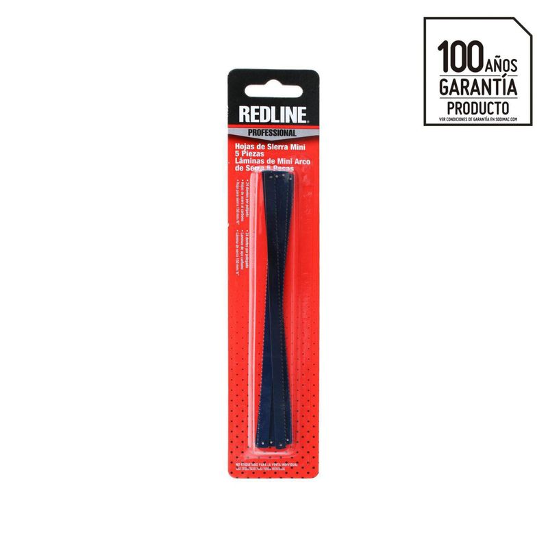 REDLINE - Set de hojas de sierra metal 5 unidades