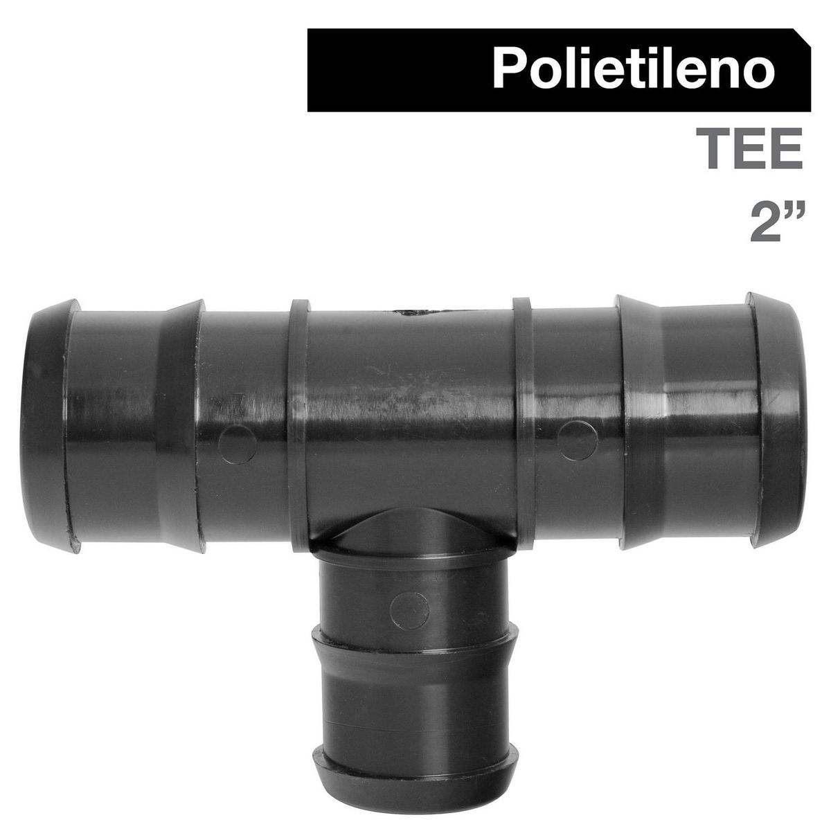 HOFFENS - Tee Polietileno 2" Negro 1u