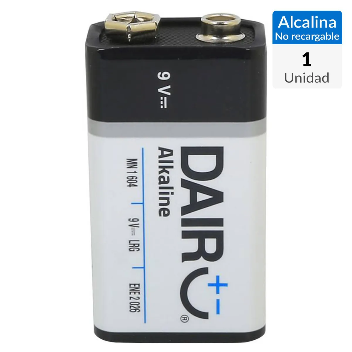 DAIRU - Batería alcalina 9V