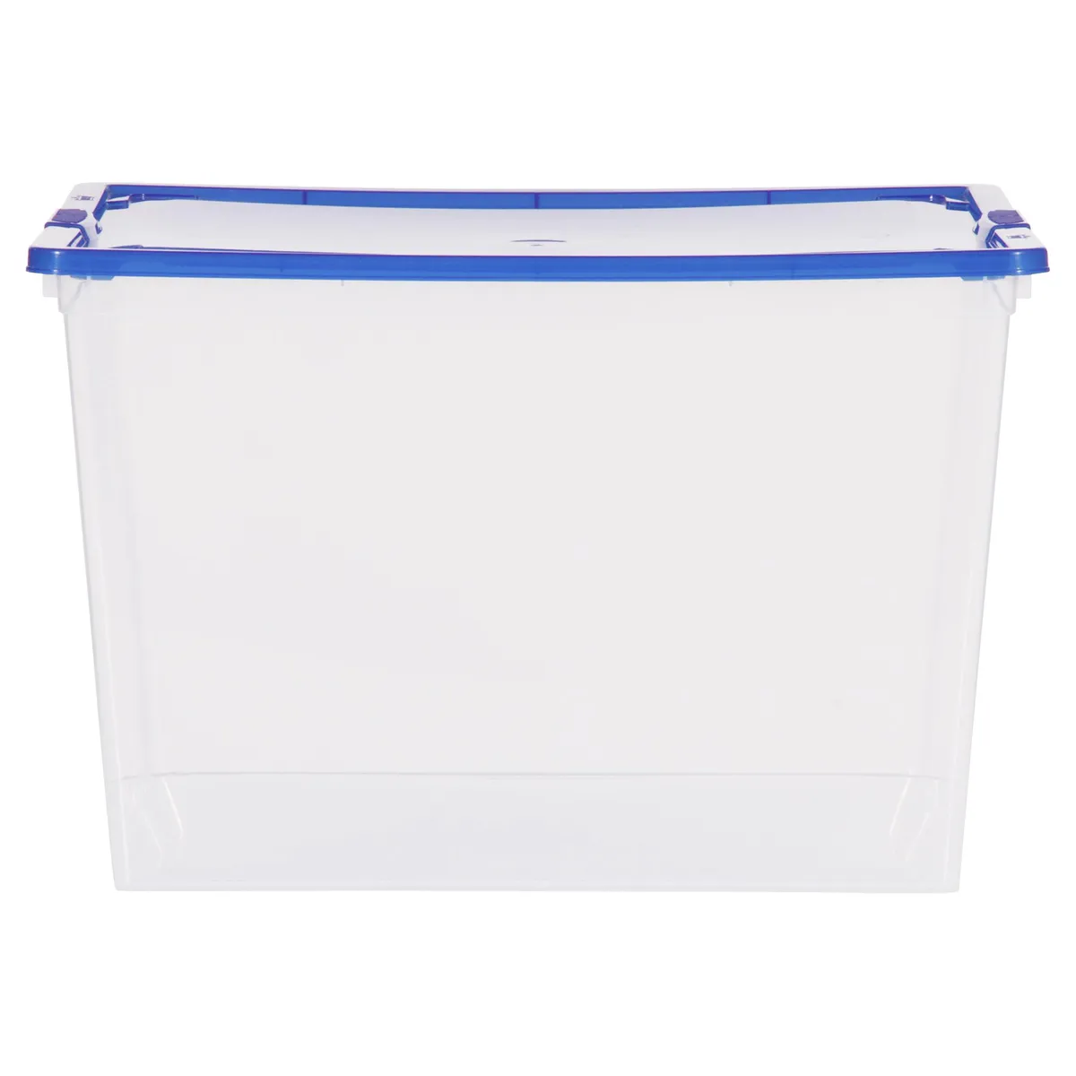 REY - Caja Organizadora 35x27x42 cm 30 l Transparente/ Azul