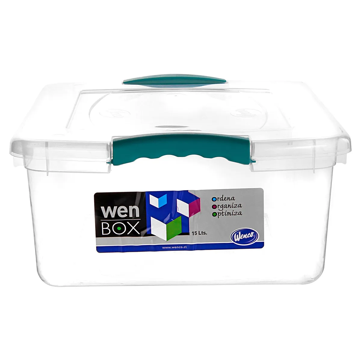WENCO - Caja Organizadora 32x16x42 cm 15 l Transparente