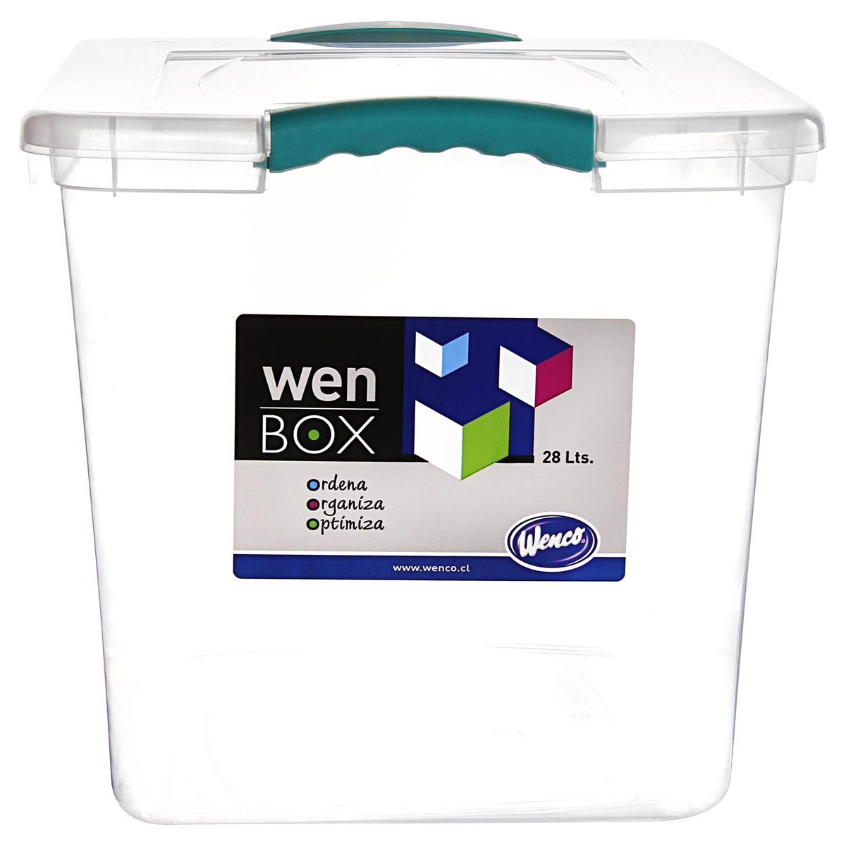 WENCO - Caja Organizadora 32x31x42 cm 28 l Transparente